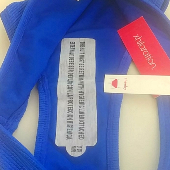 Xhilaration Cheeky Ribbed Bikini Bottom Blue M - Picture 5 of 5